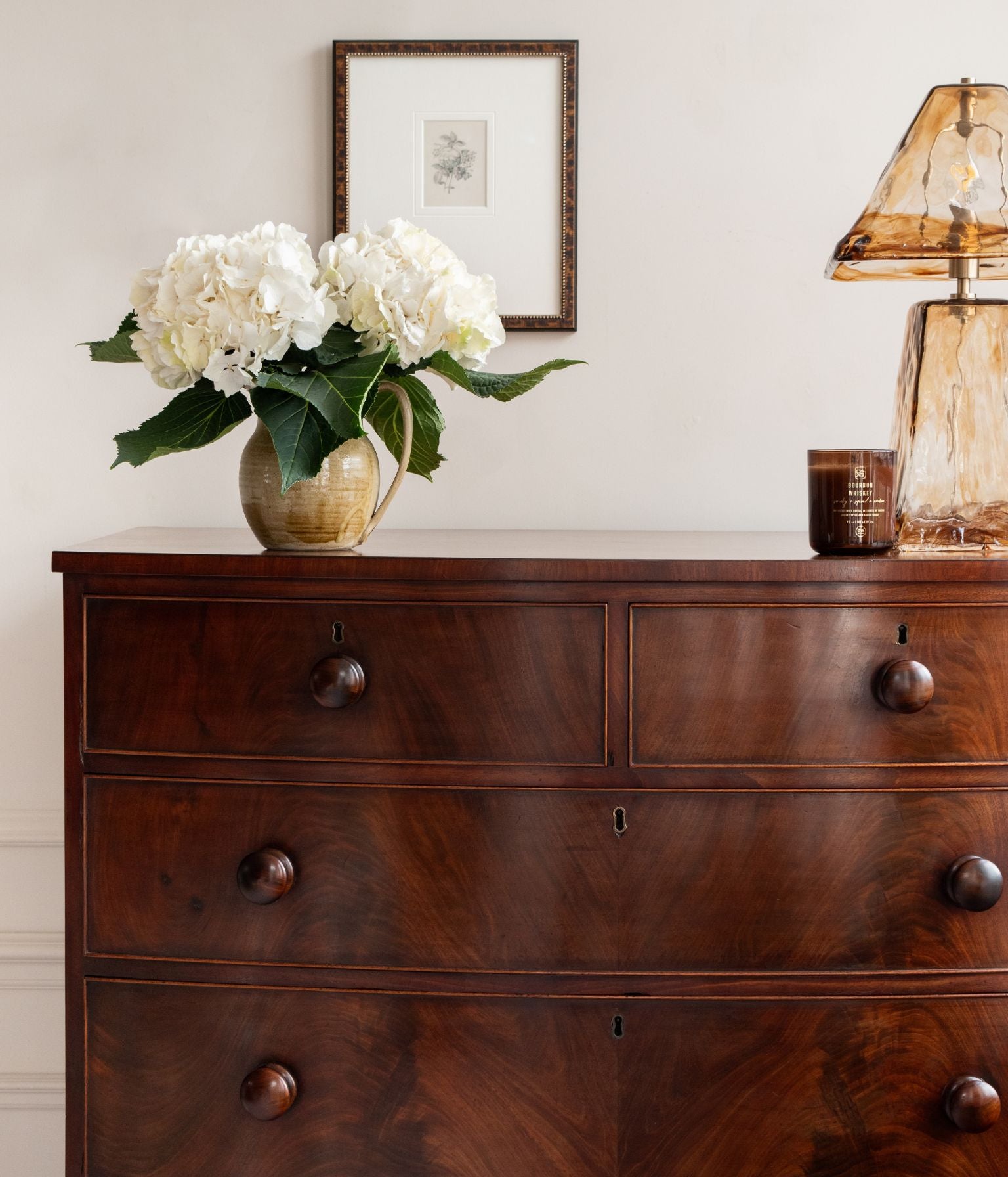 Victorian Flame Mahogany Bowfront Chest of Drawers