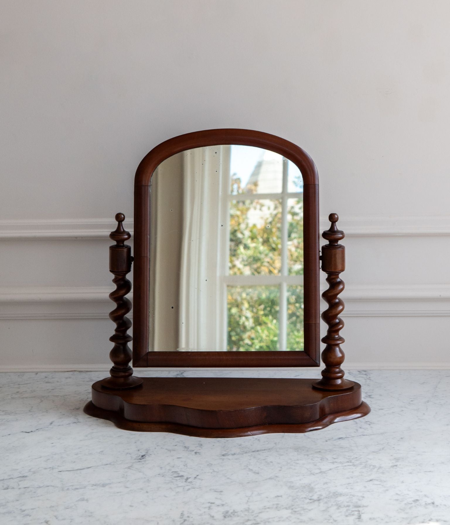 Victorian Mahogany Barley Twist Dressing Mirror