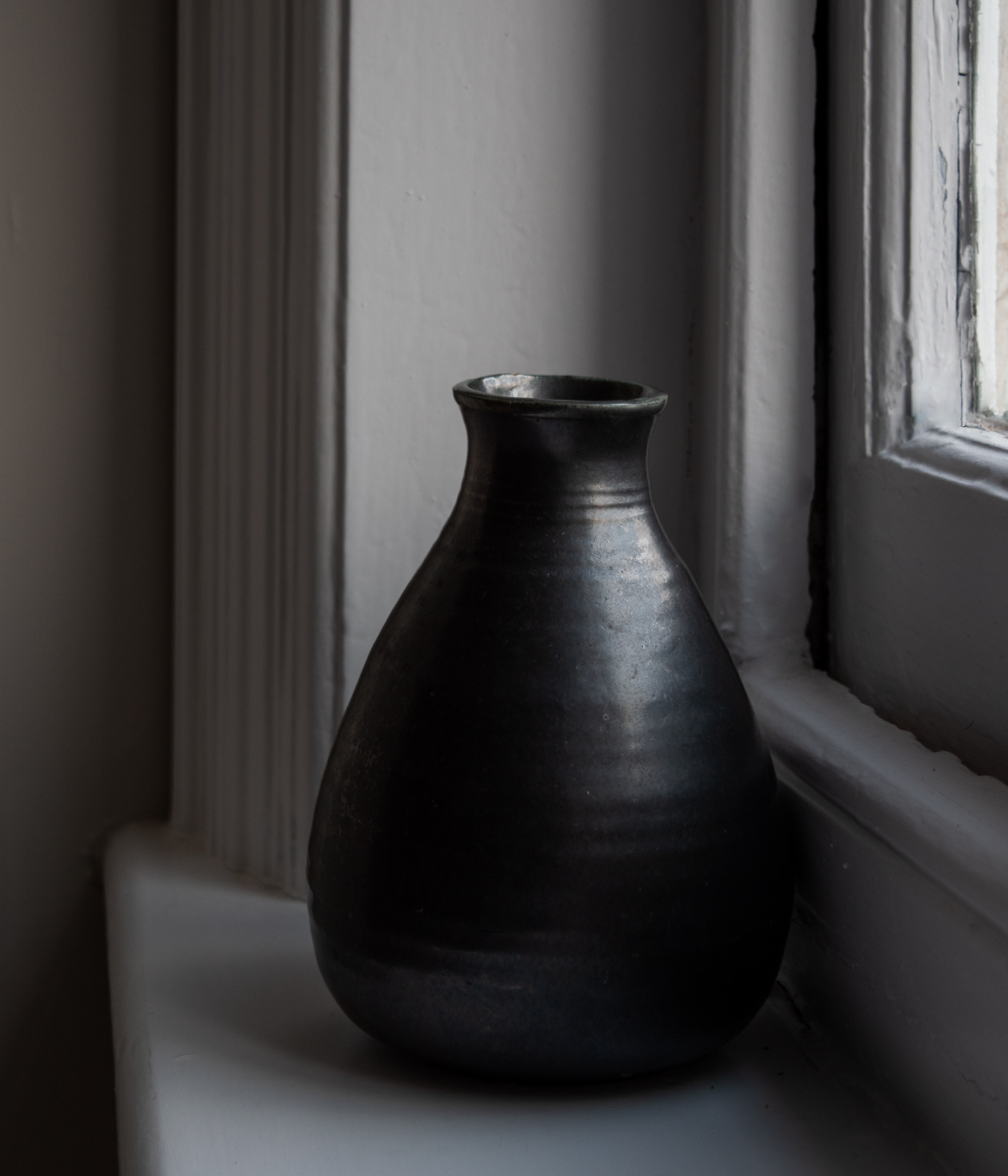 Antique Hand Thrown Blackware Vessel