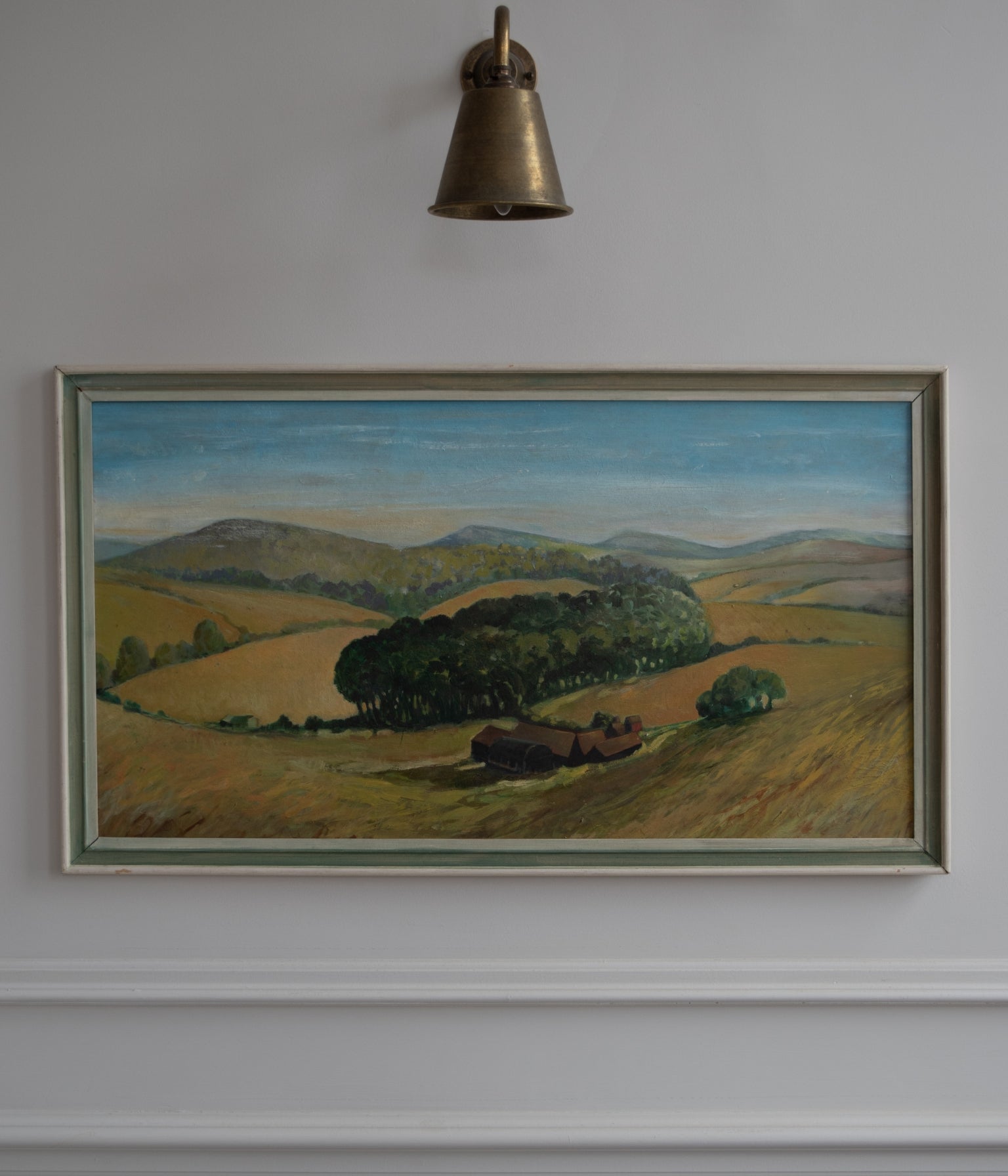 Peinture à l'huile sur toile de la campagne suédoise