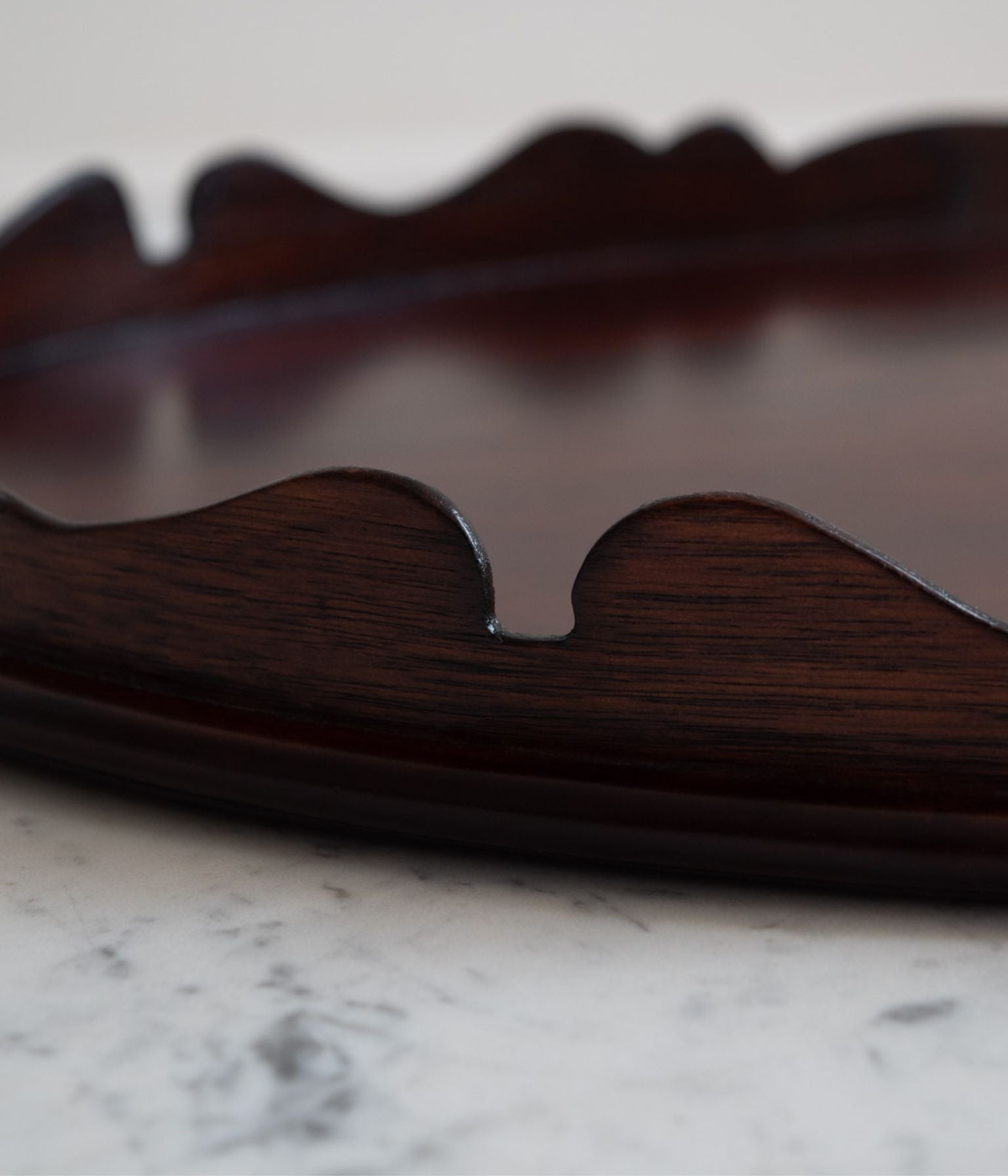 Georgian Mahogany Tea Tray with Brass Gallery Handles