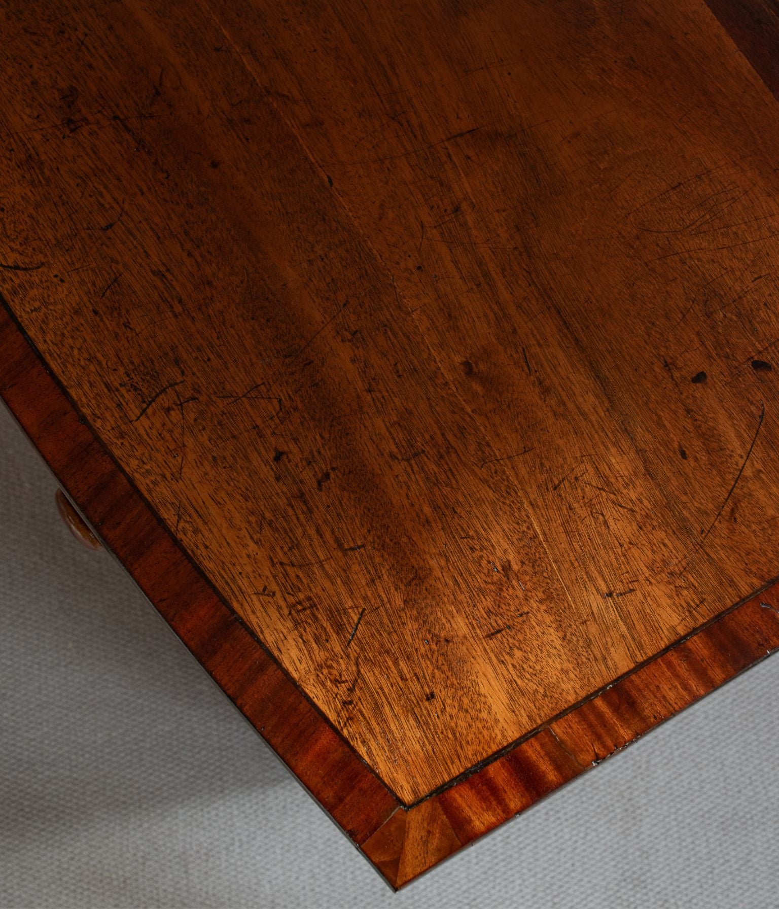 Georgian Mahogany Bow-Front Chest of Drawers with Original Knobs