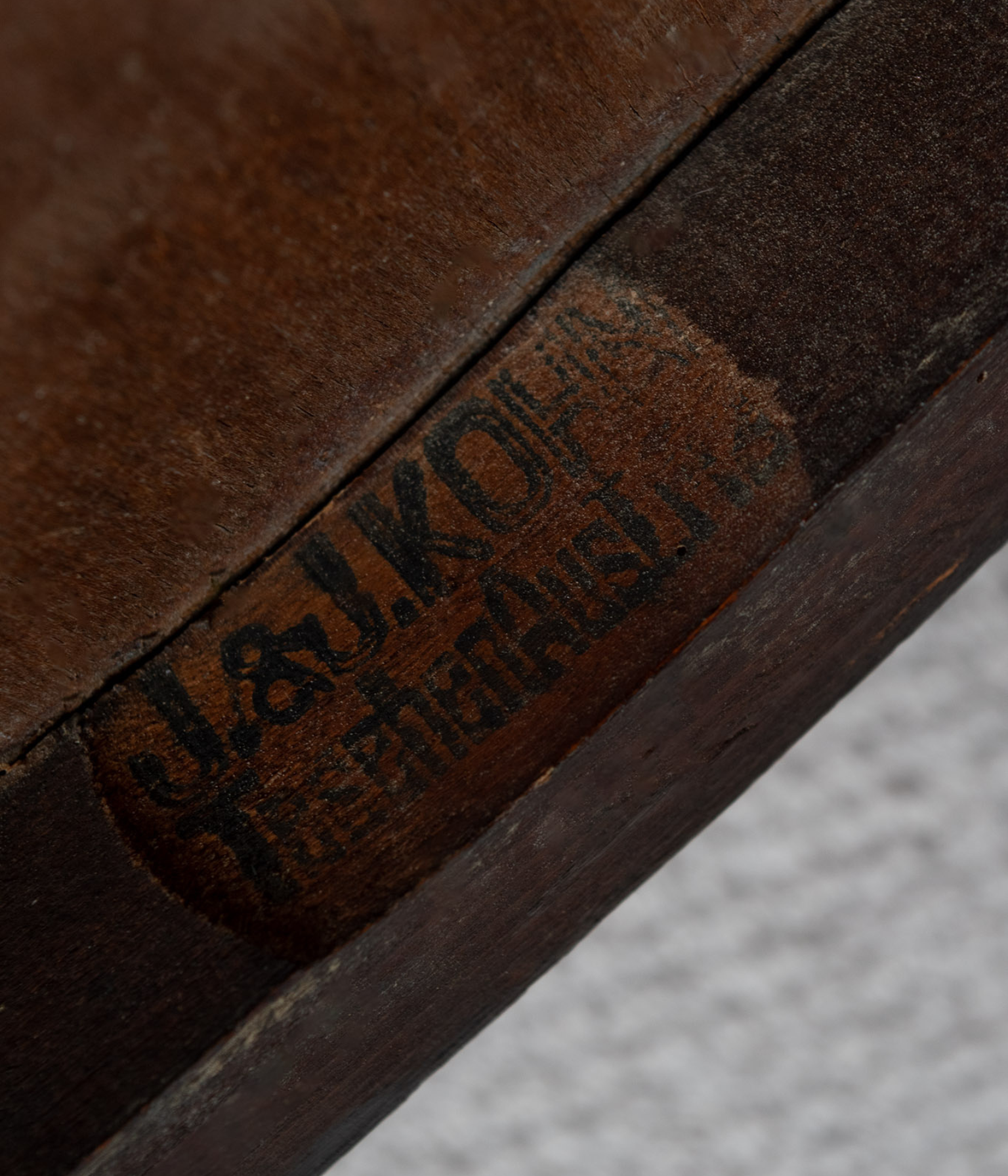 Early 20th-Century J. & J. Kohn Armchair with Embossed Shell Seat