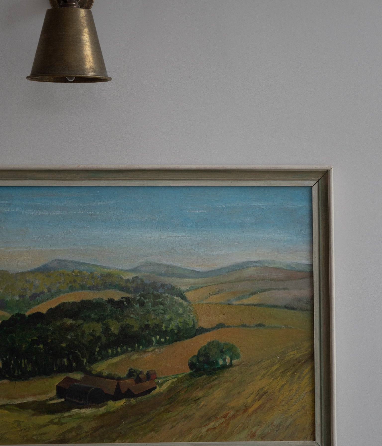 Peinture à l'huile sur toile de la campagne suédoise