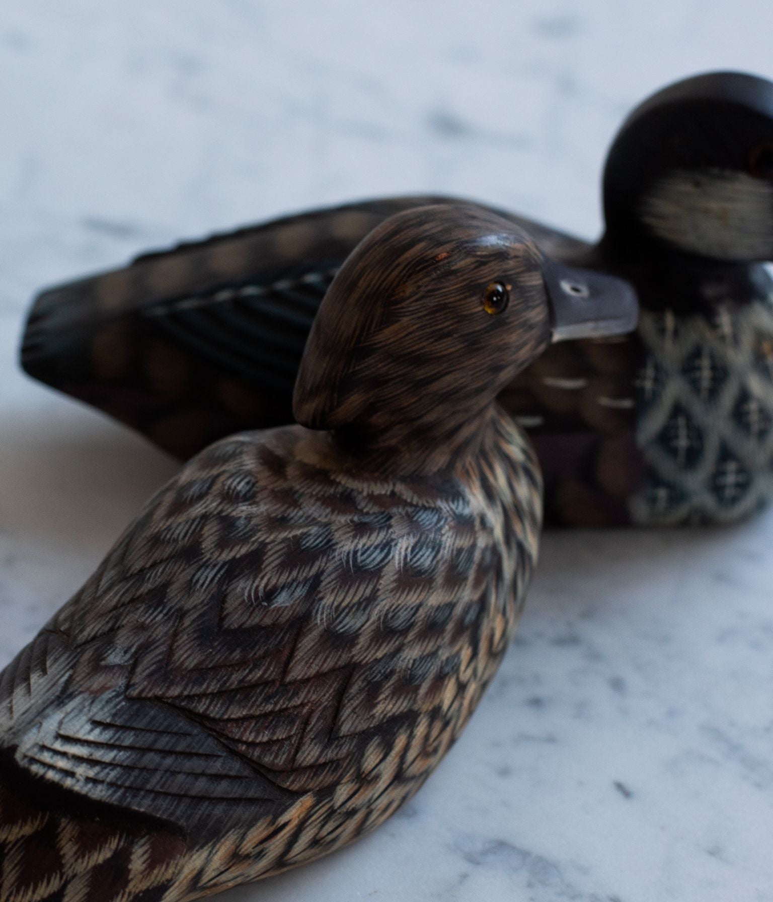 Pair of Hand Painted Wooden Duck Decoys