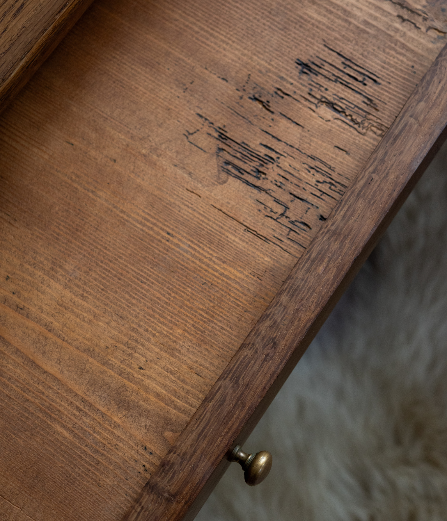 Early 19th-Century Dutch Oak Serpentine-Front Bureau