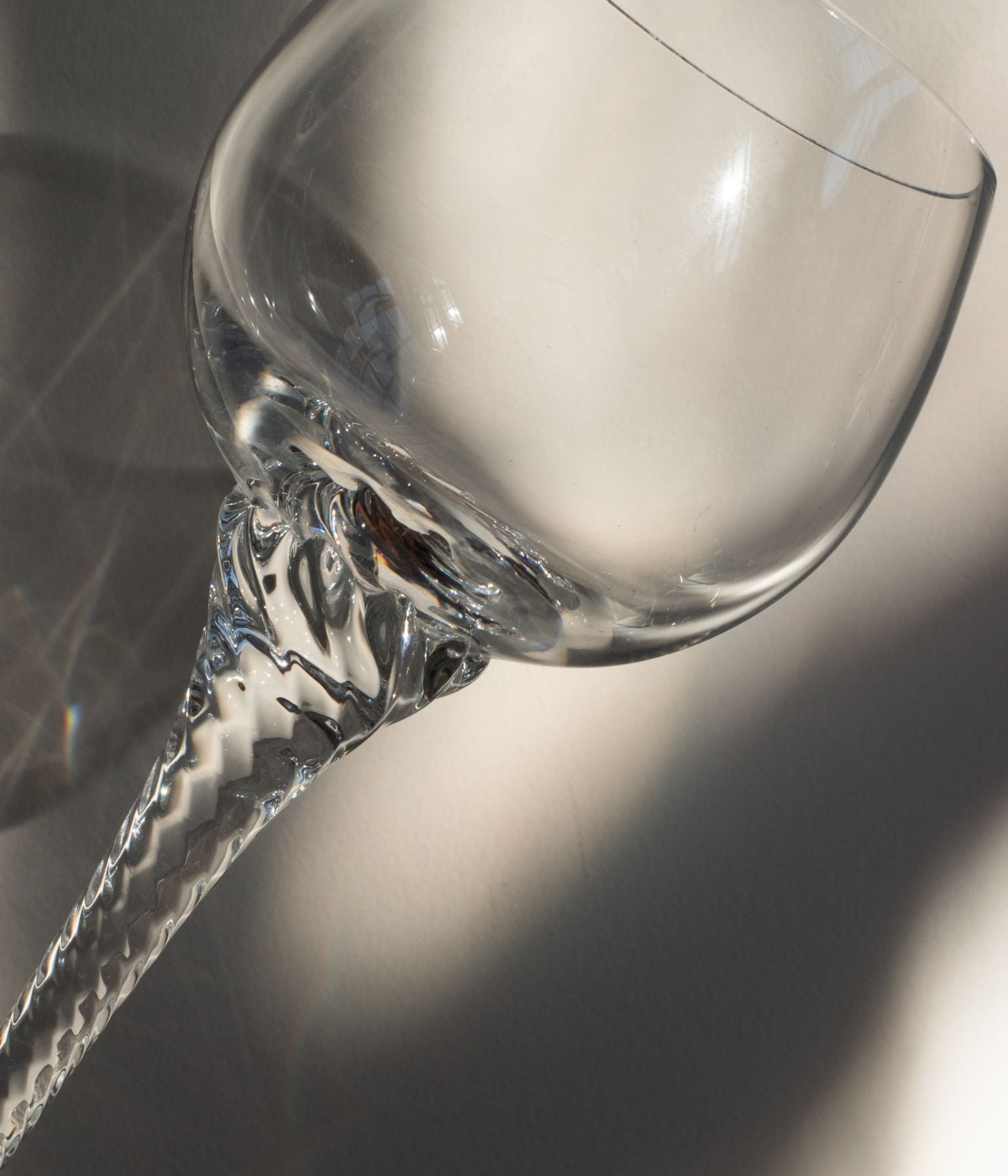 Pair of Crystal Twist Stem Glasses