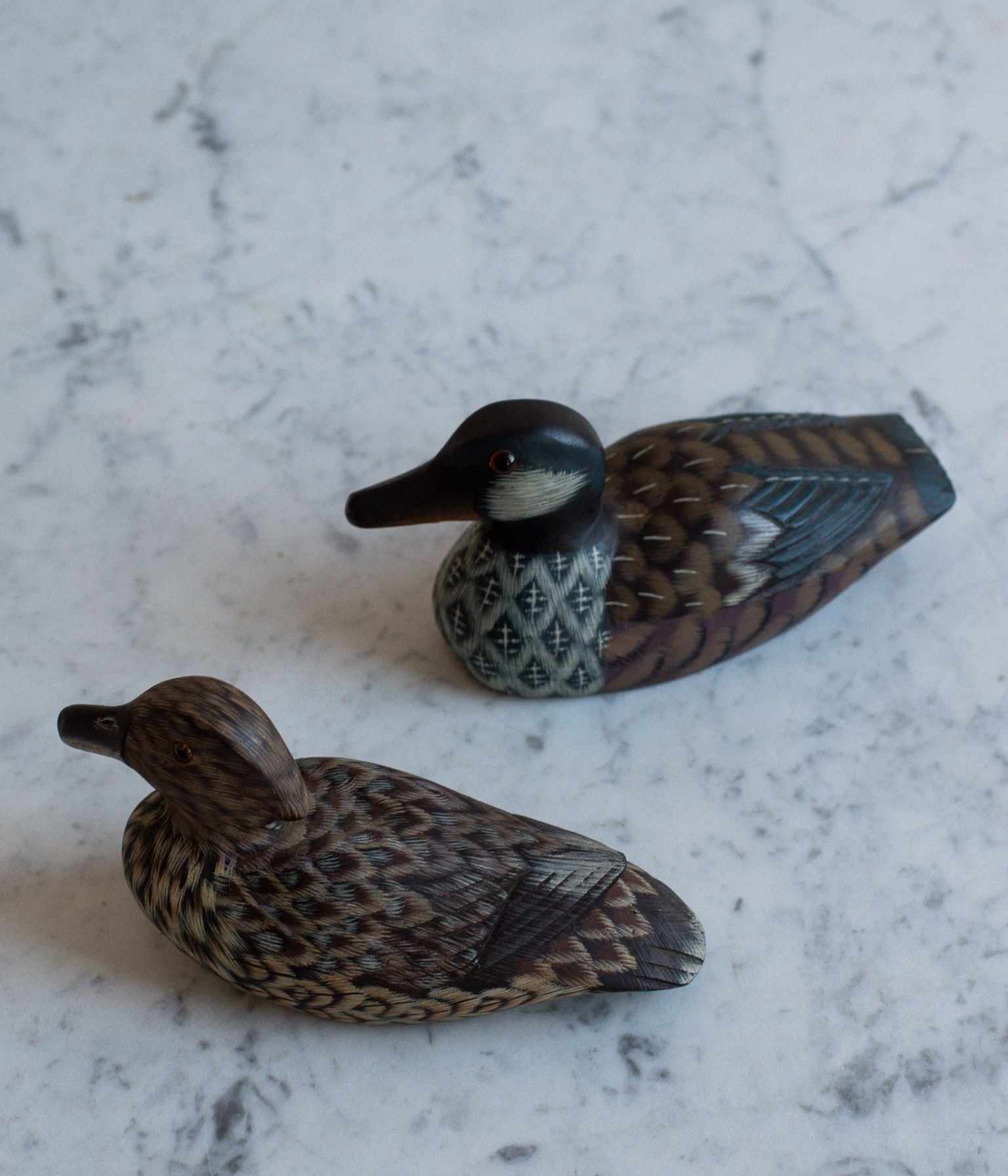 Pair of Hand Painted Wooden Duck Decoys