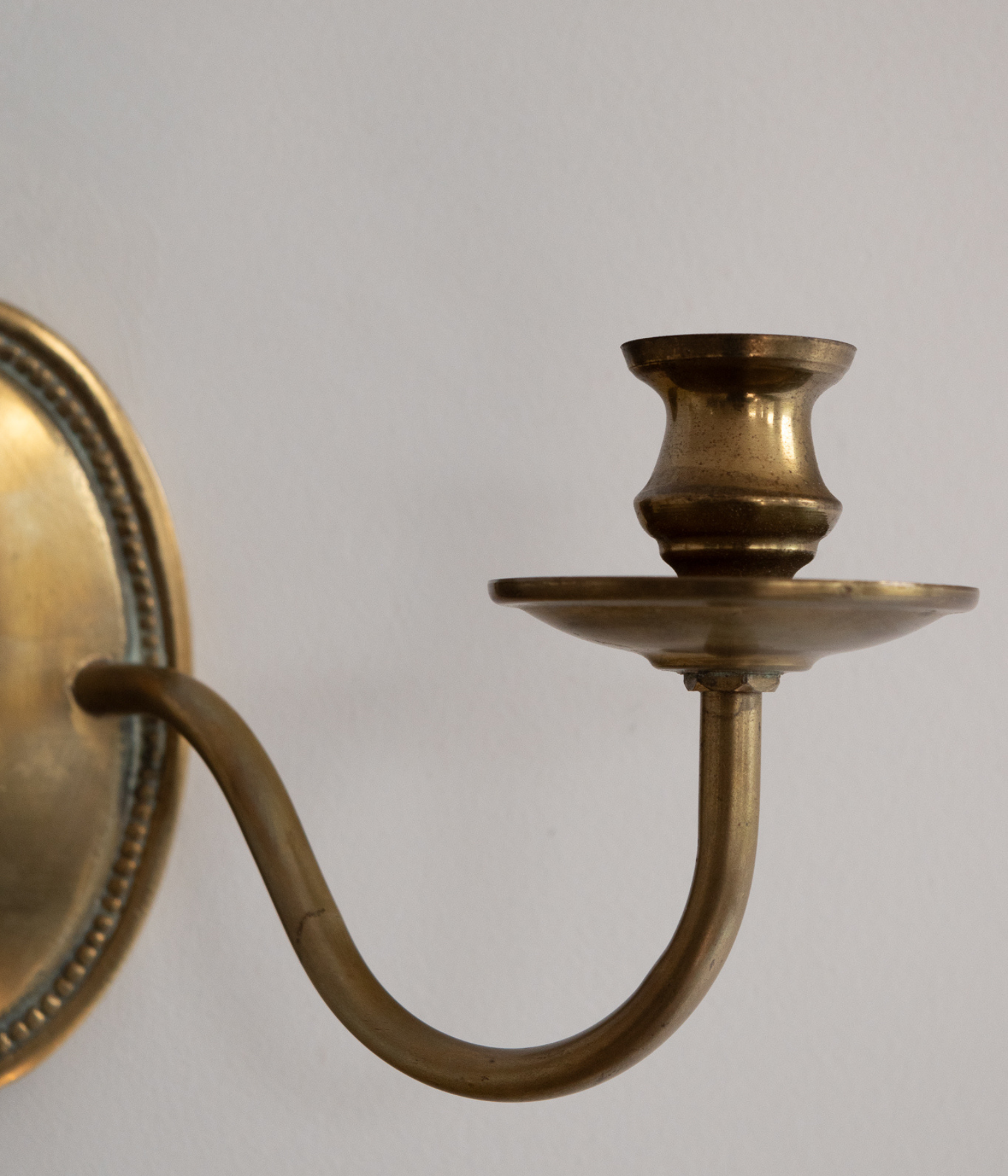 Vintage Brass Twin Arm Candle Wall Sconce
