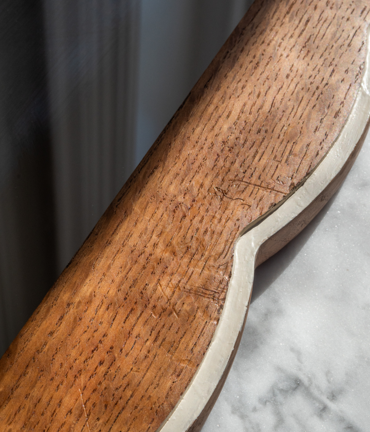 Santiago Scalloped Mirror - Small Size | Highlighted Edge | English Oak - Blend #21