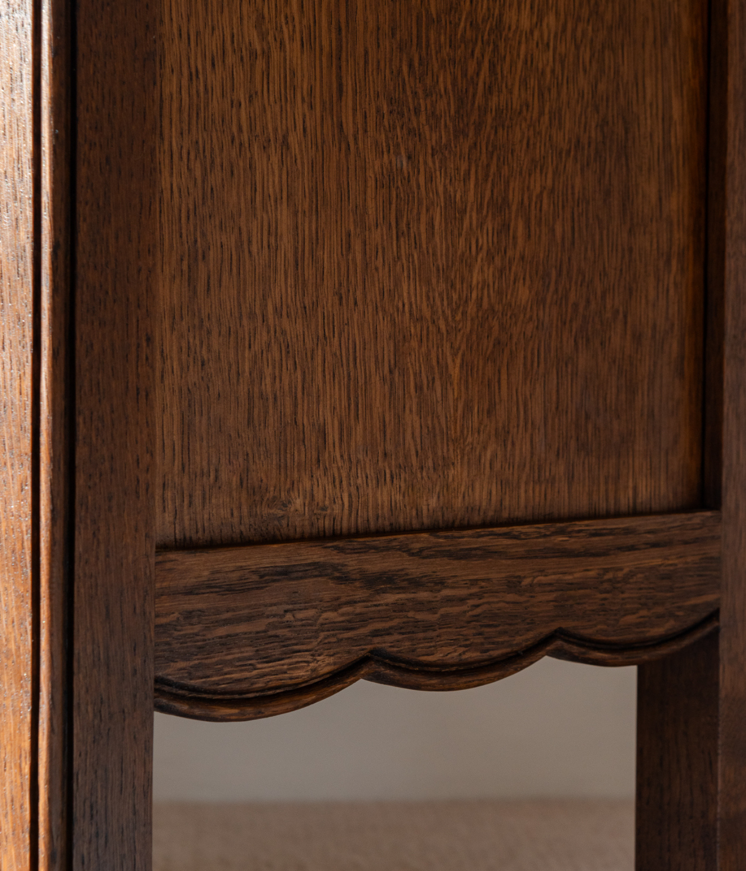 Pair of Santiago Scalloped Bedsides - Bespoke Size | French Oak - Blend #41