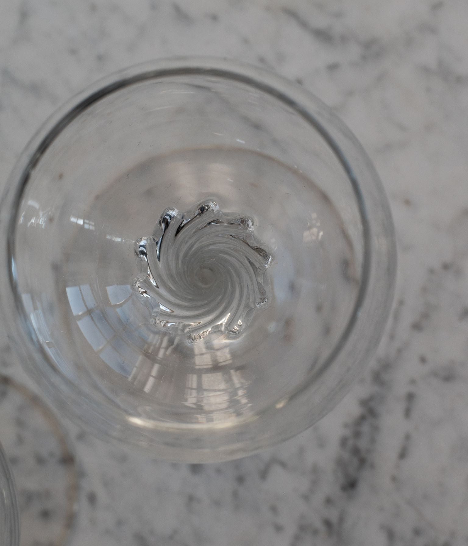 Pair of Crystal Twist Stem Glasses
