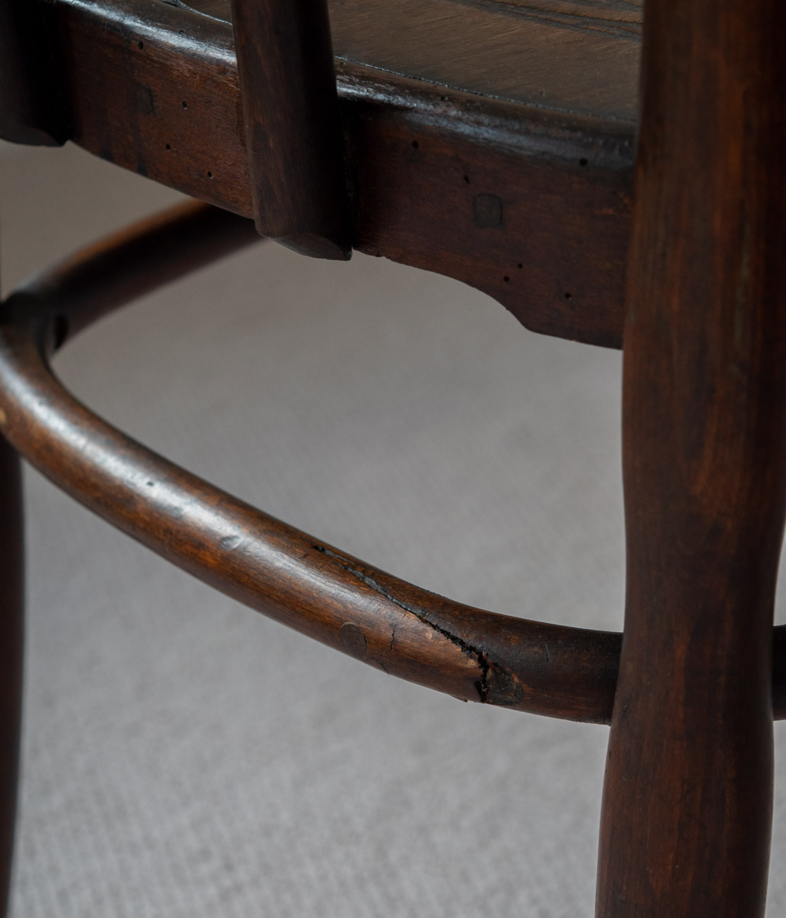 Early 20th-Century J. & J. Kohn Armchair with Embossed Shell Seat