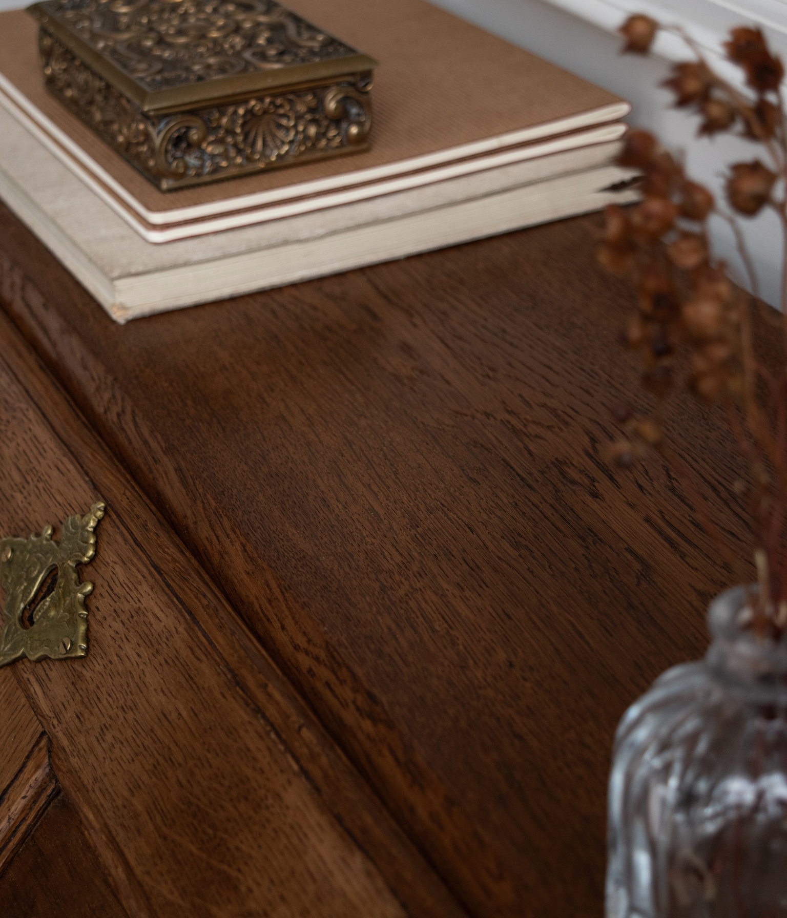 Early 19th-Century Dutch Oak Serpentine-Front Bureau
