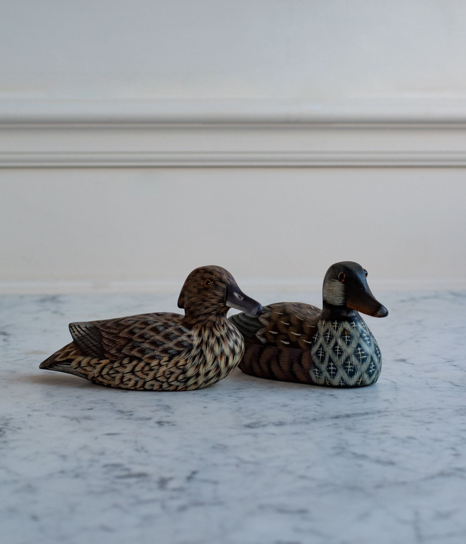Pair of Hand Painted Wooden Duck Decoys