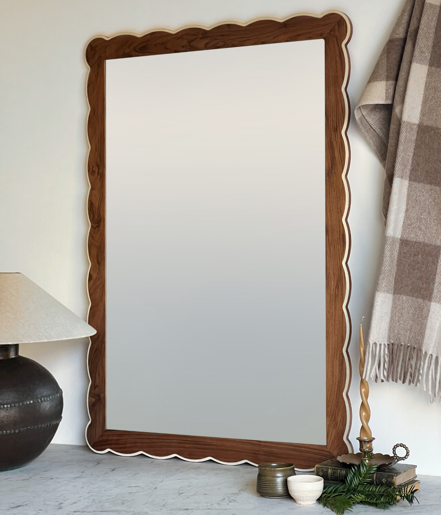 Santiago Scalloped Mirror — Medium Size