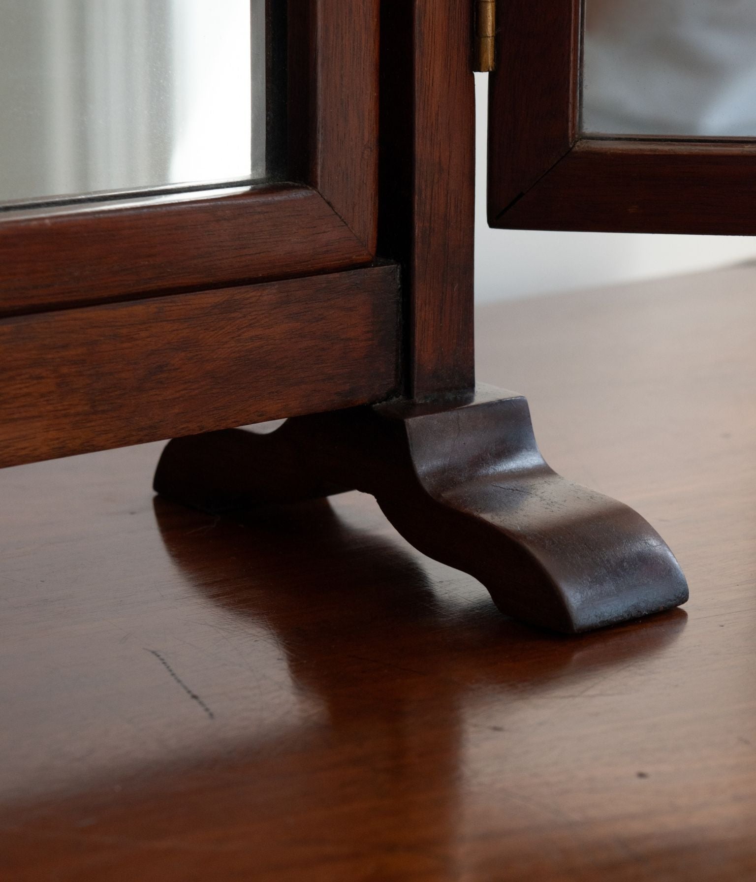 Vintage Mahogany Triptych Dressing Mirror