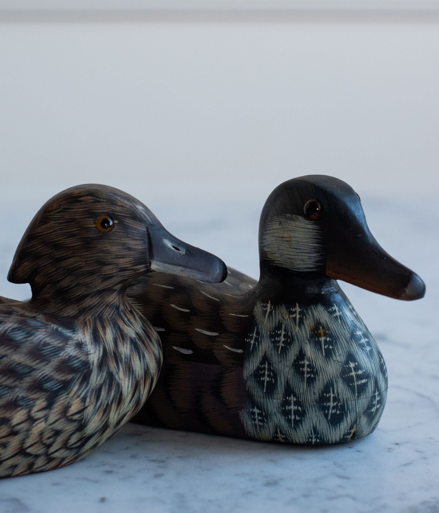 Pair of Hand Painted Wooden Duck Decoys