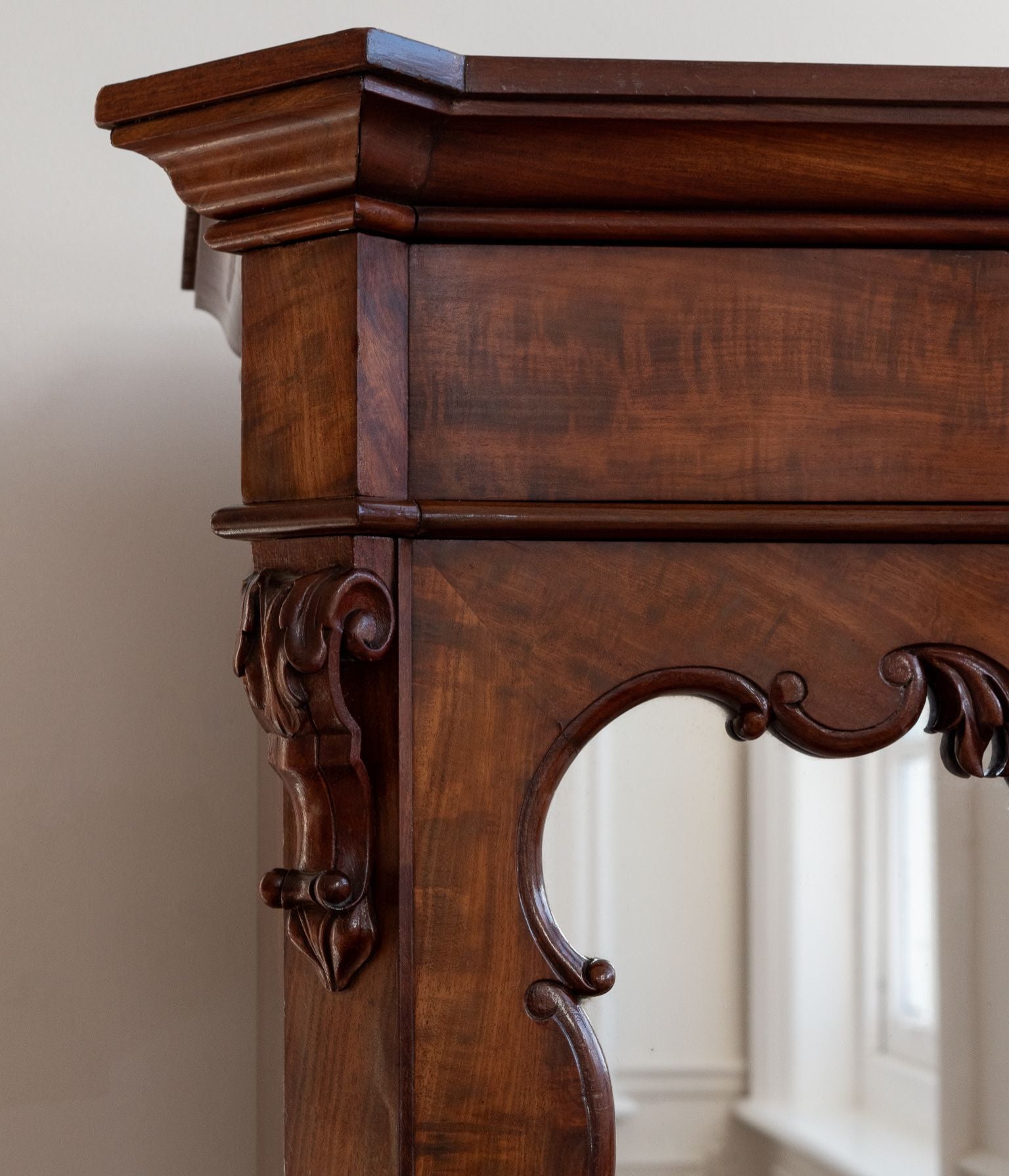 Late-19th Century Dutch Mahogany Secretaire Cabinet