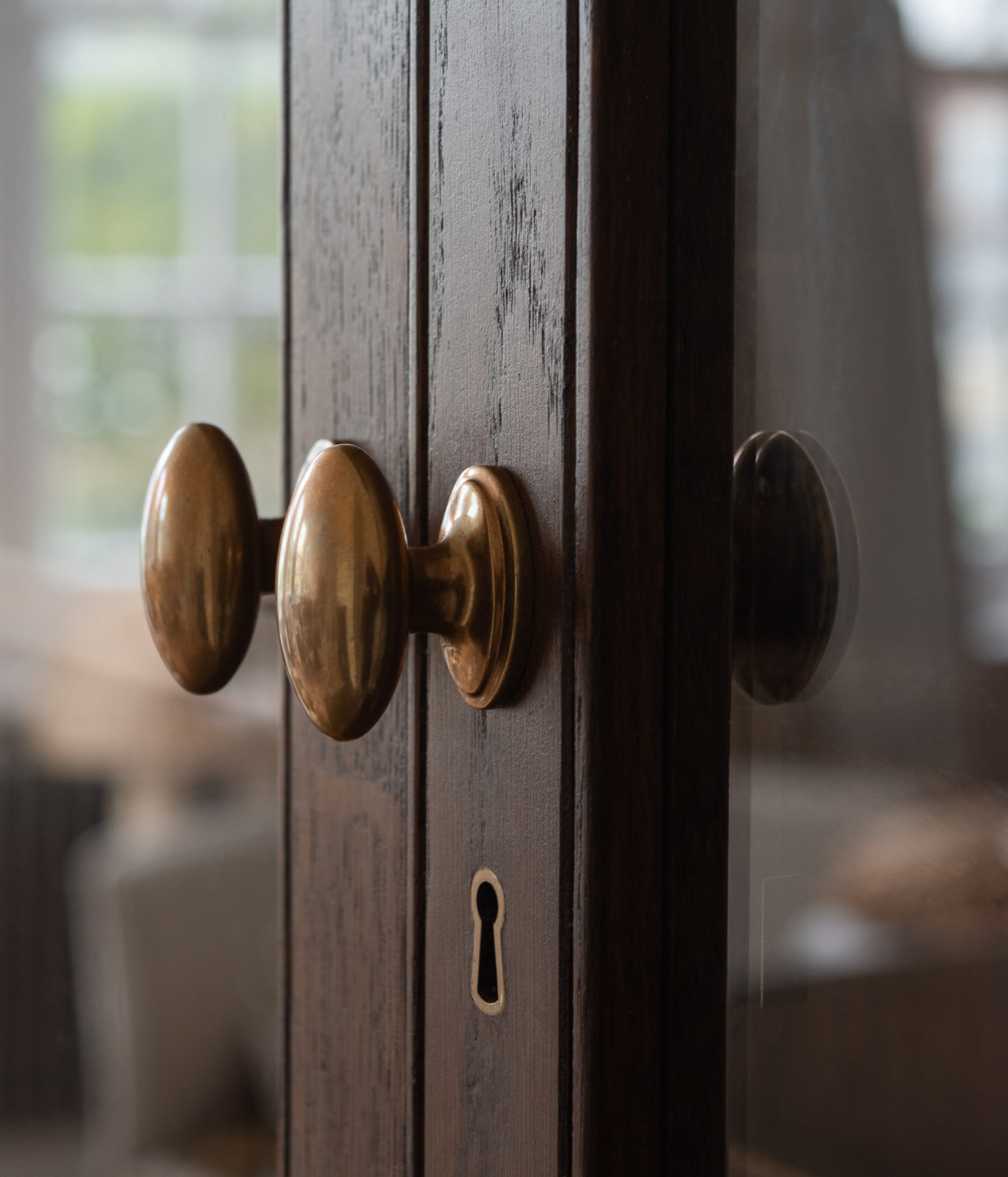 Victorian Solid Oak Glazed Display Cabinet