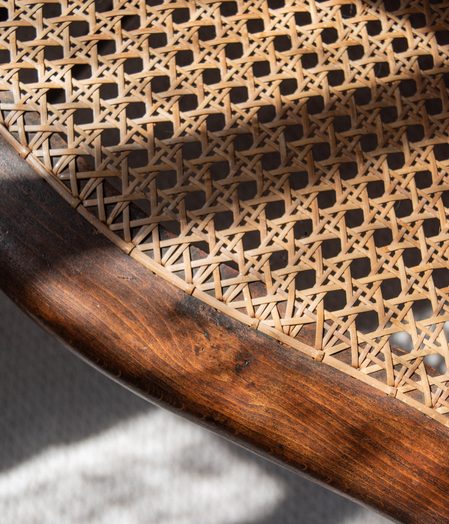 19th Century Bobbin-Turned Beech Chair with a Hand-Caned Seat