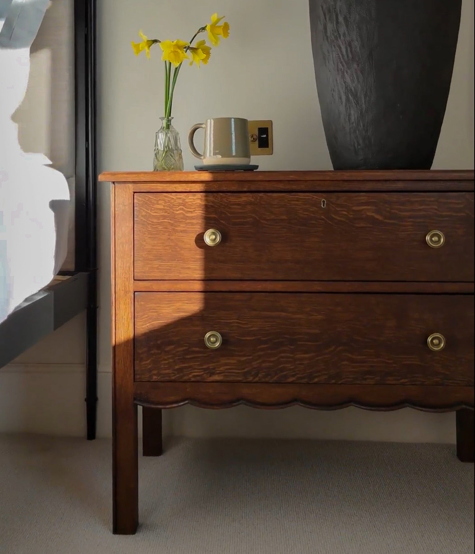 Santiago Scalloped Bedside Table - My Tiny Estate Edition