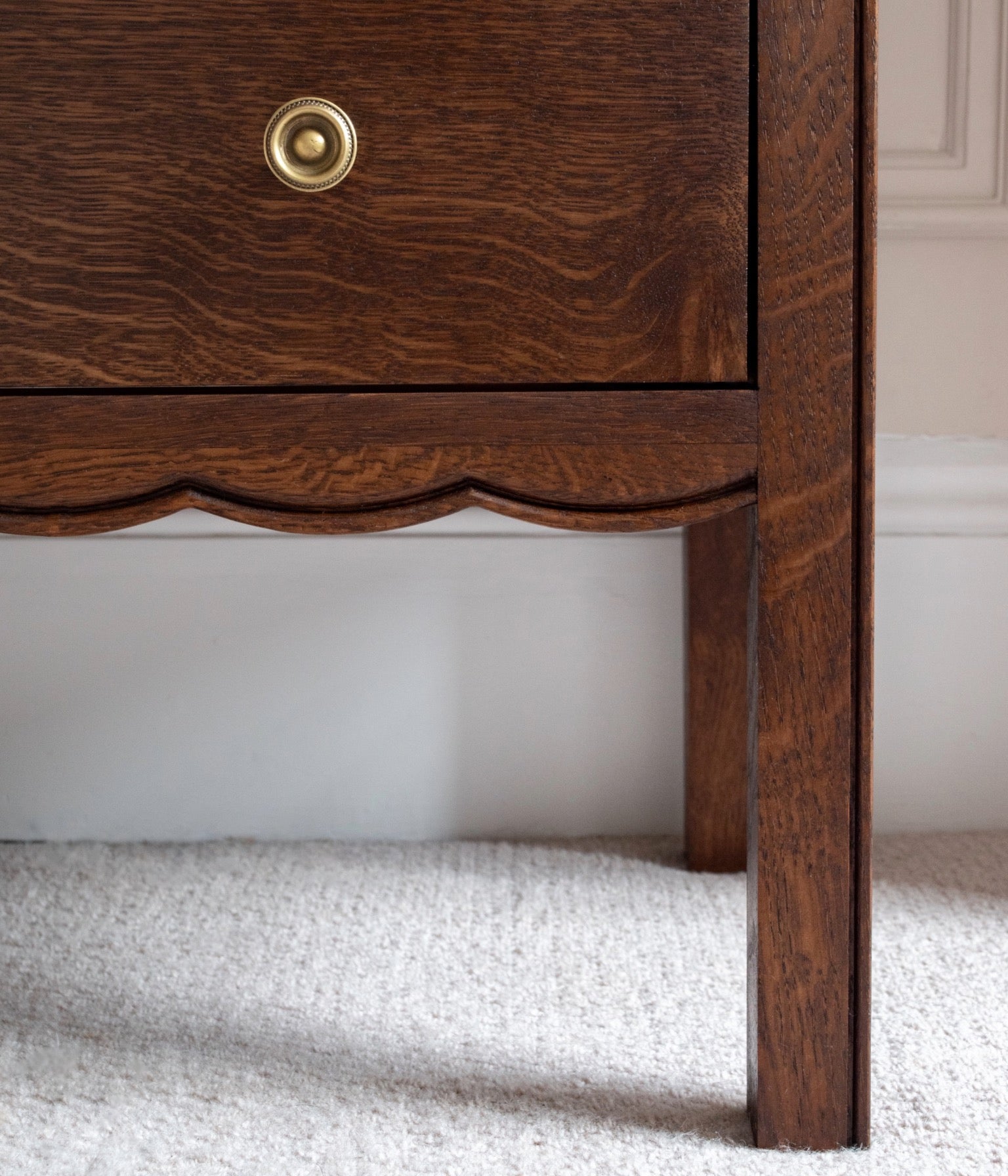 Santiago Scalloped Bedside Table - My Tiny Estate Edition