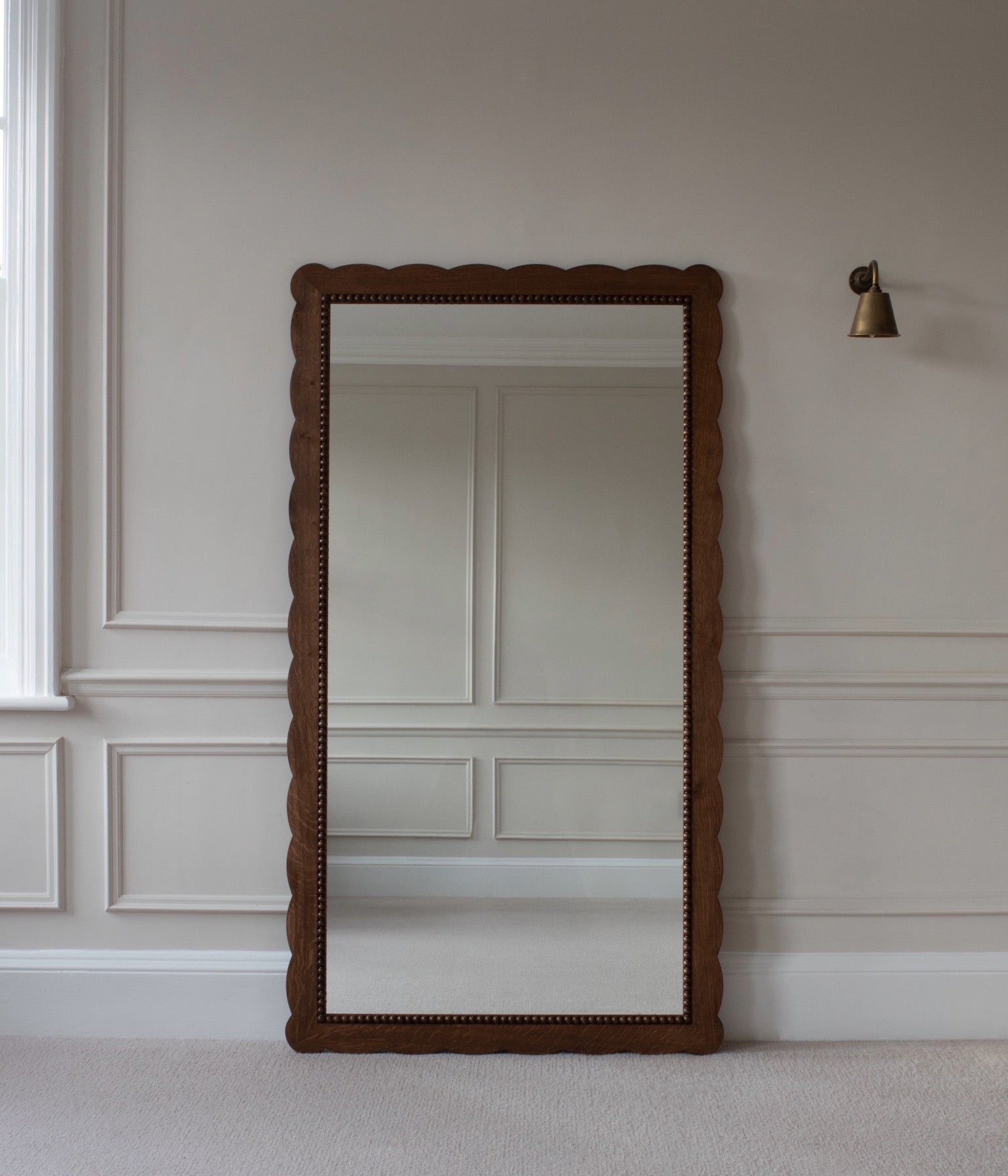 Santiago Full-Length Mirror in a dark timber finish