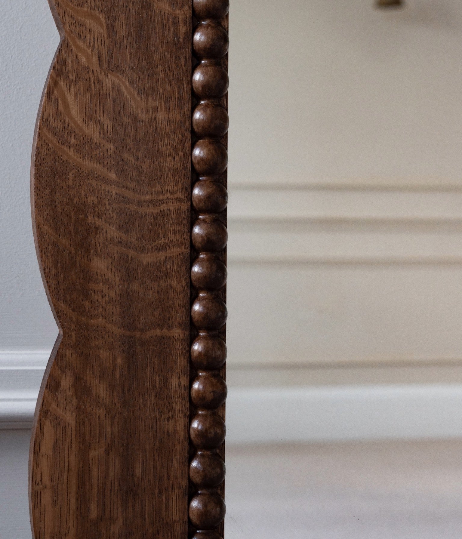 Bobbin trim detail on the Santiago Full-Length Mirror