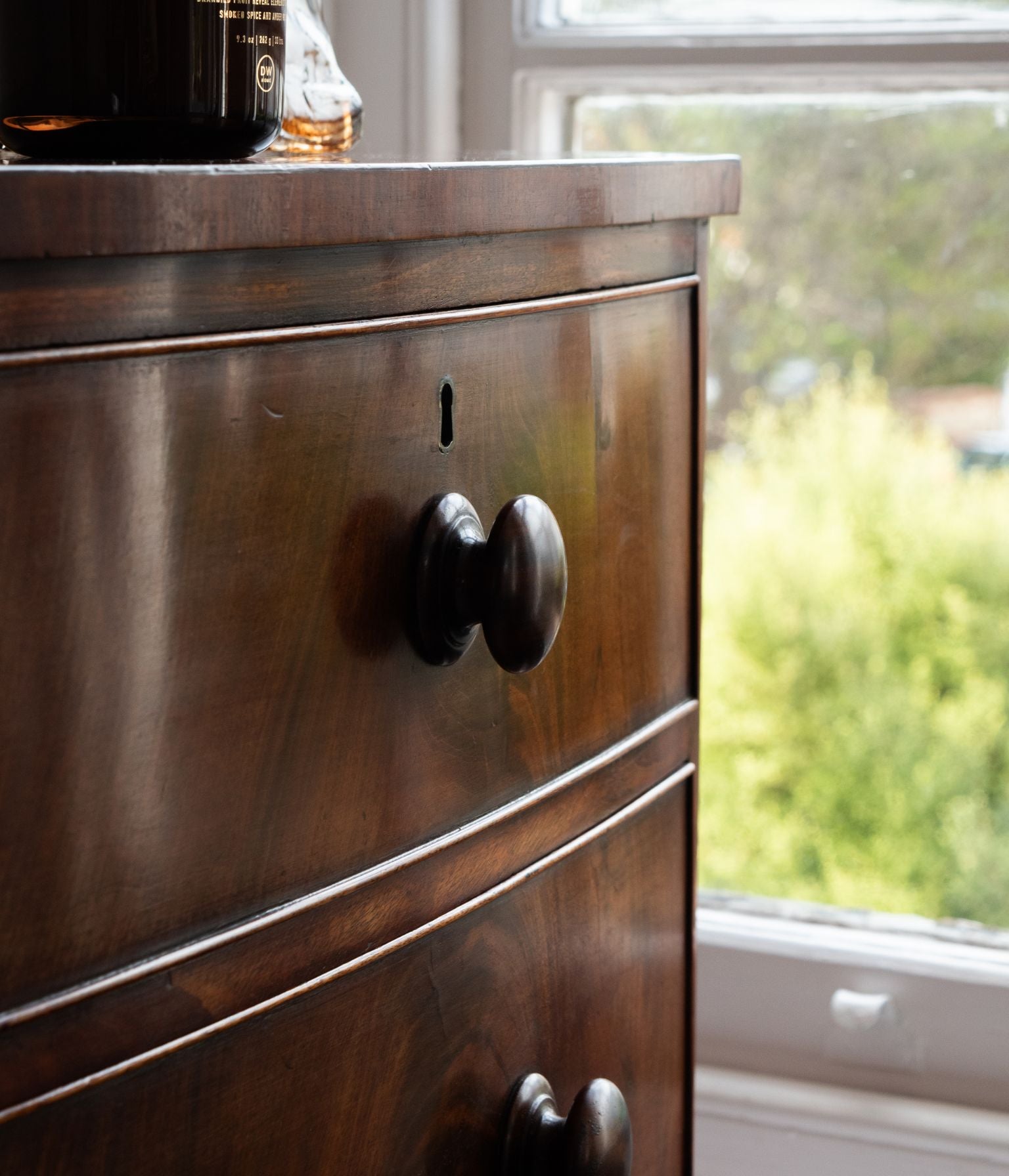 Victorian Flame Mahogany Bowfront Chest of Drawers