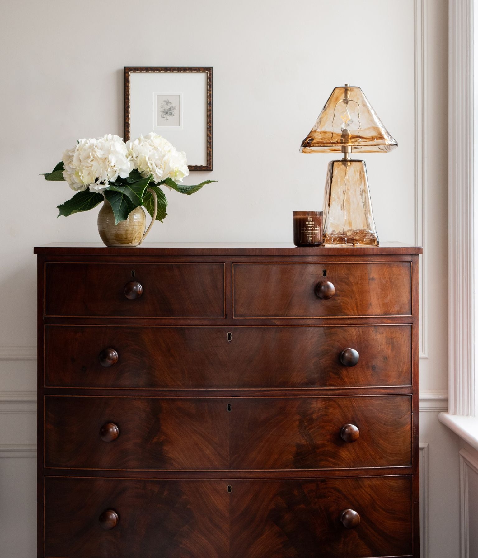 Victorian Flame Mahogany Bowfront Chest of Drawers