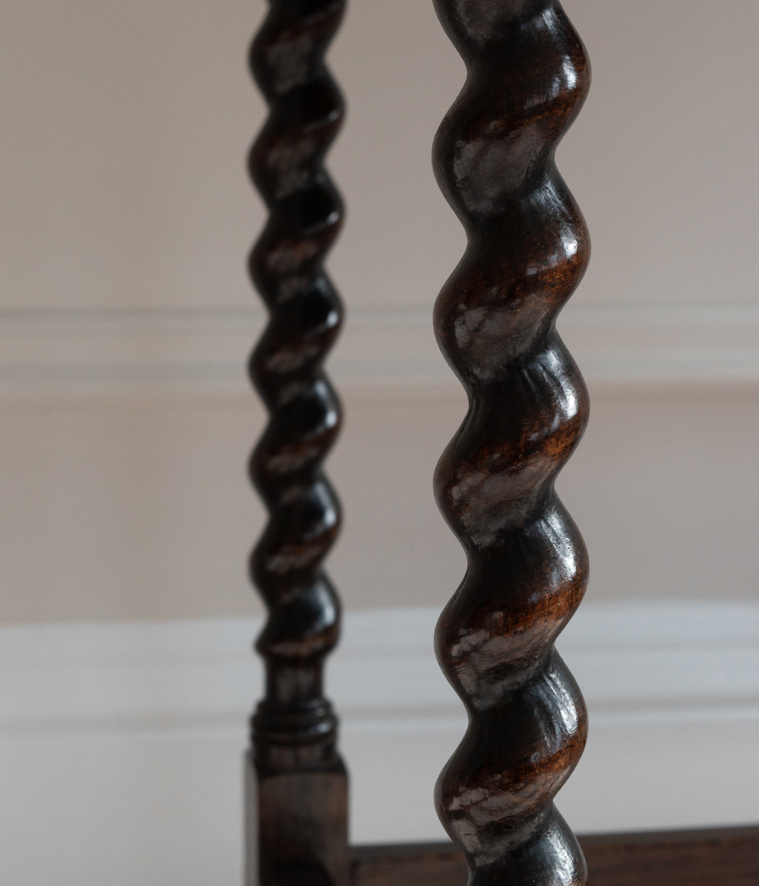 Early 20th Century Solid Oak Barley Twist Table