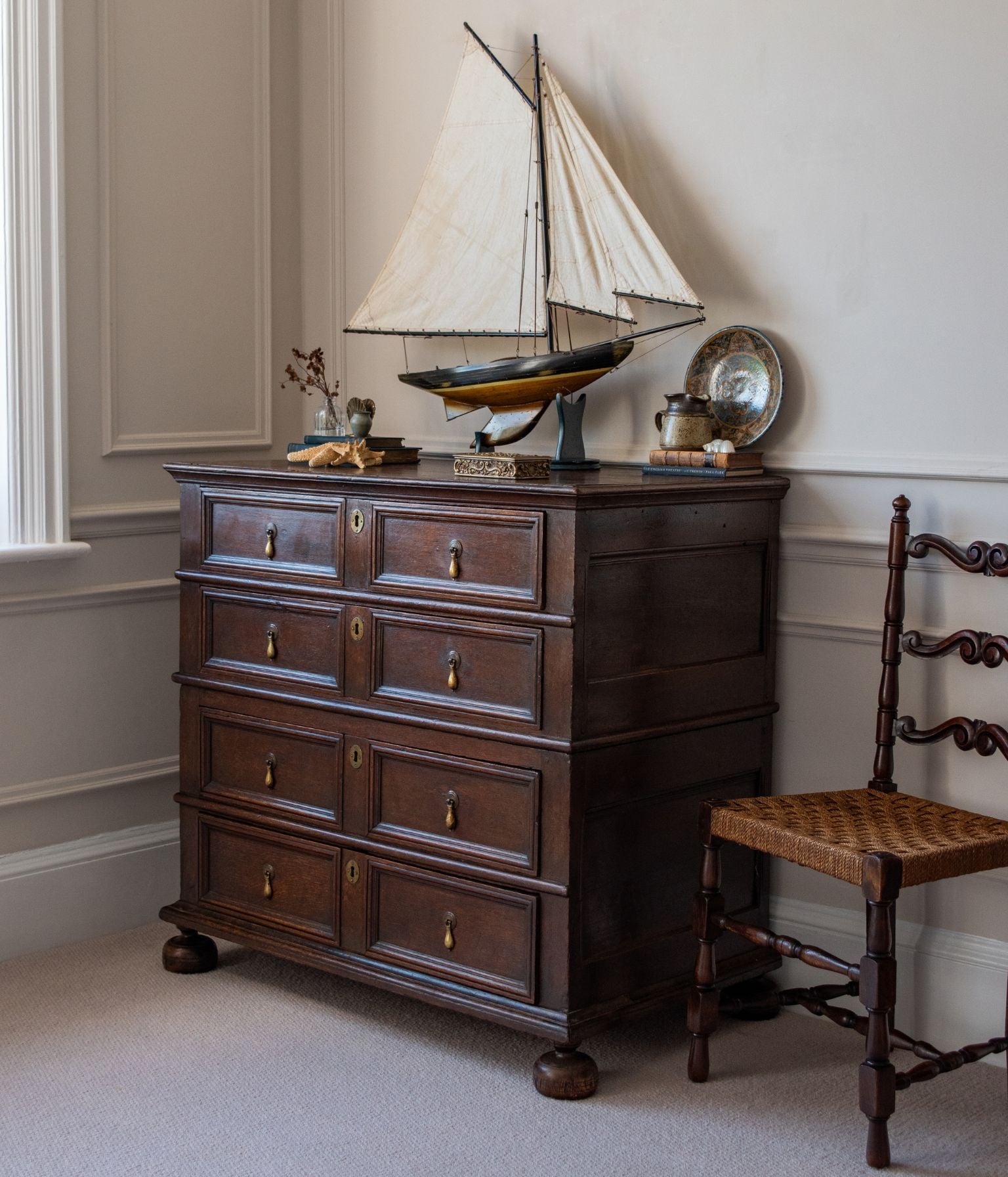 Charles II Oak Chest of Drawers