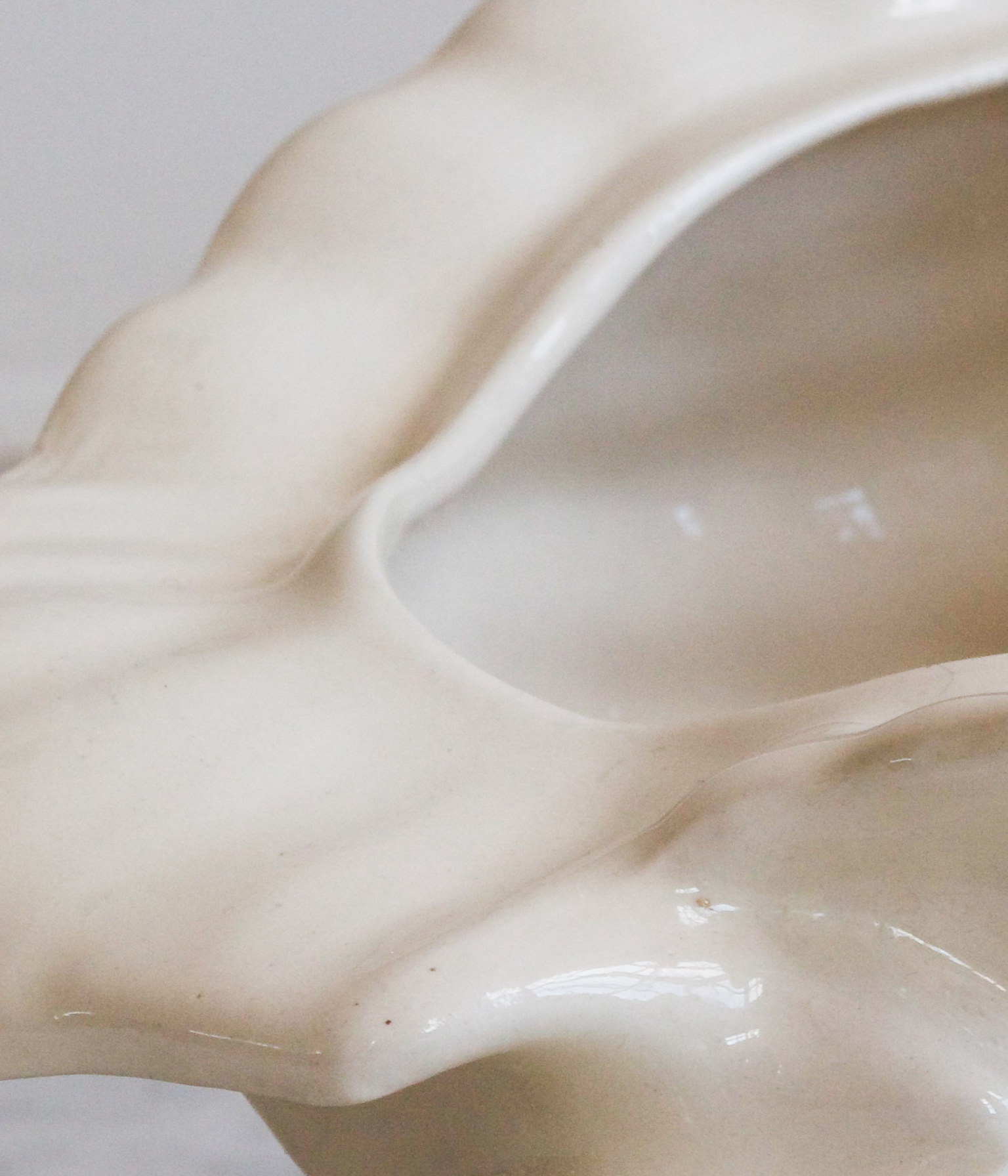 Vintage Ceramic Conch Shell Vase