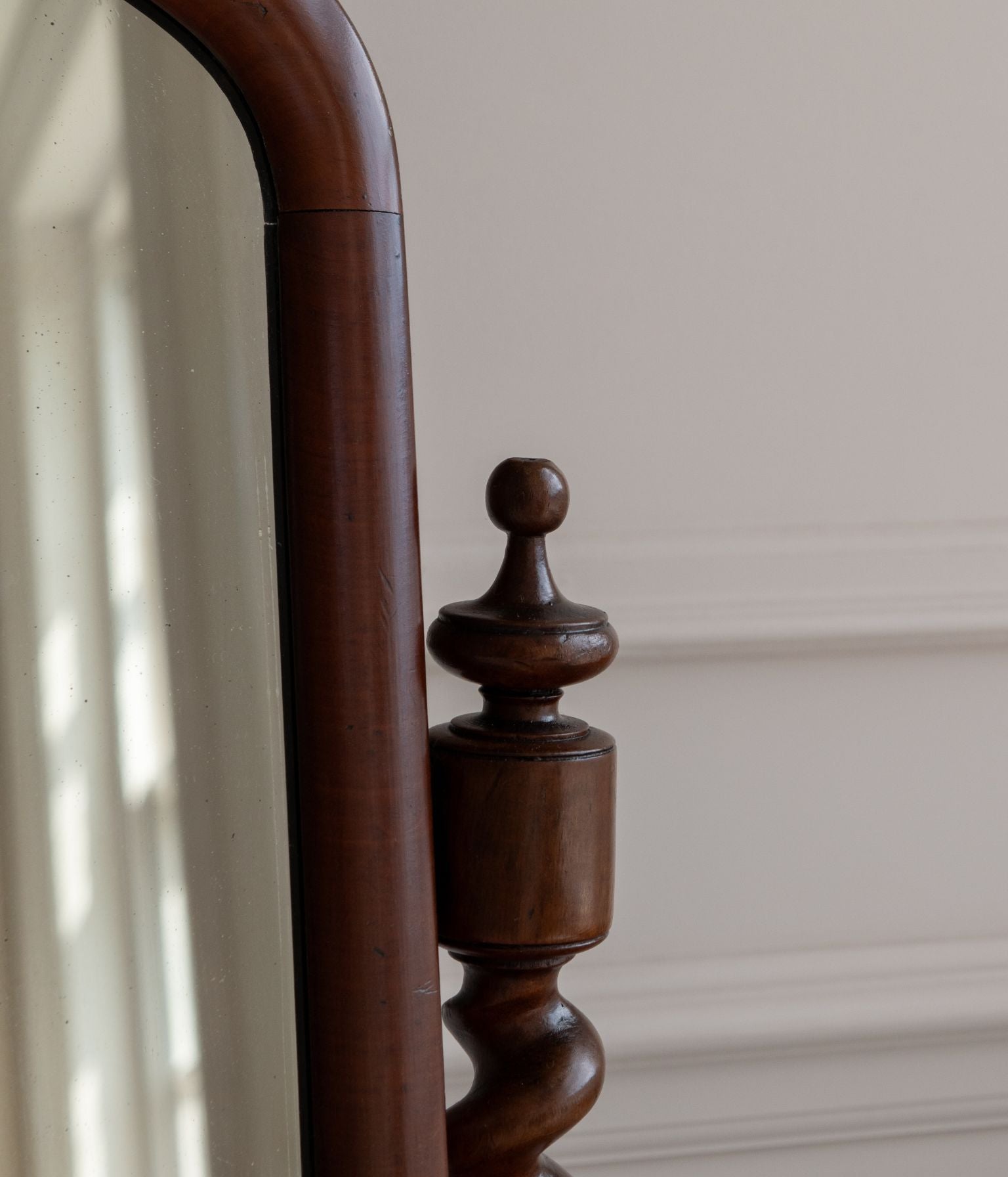 Victorian Mahogany Barley Twist Dressing Mirror