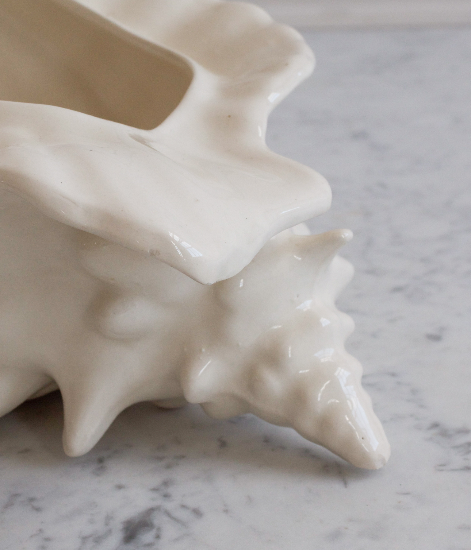 Vintage Ceramic Conch Shell Vase