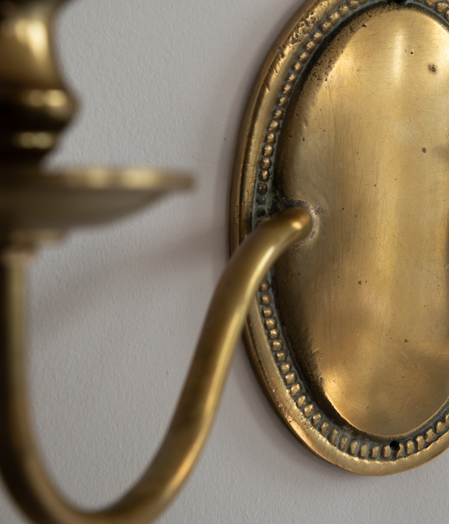 Vintage Brass Twin Arm Candle Wall Sconce