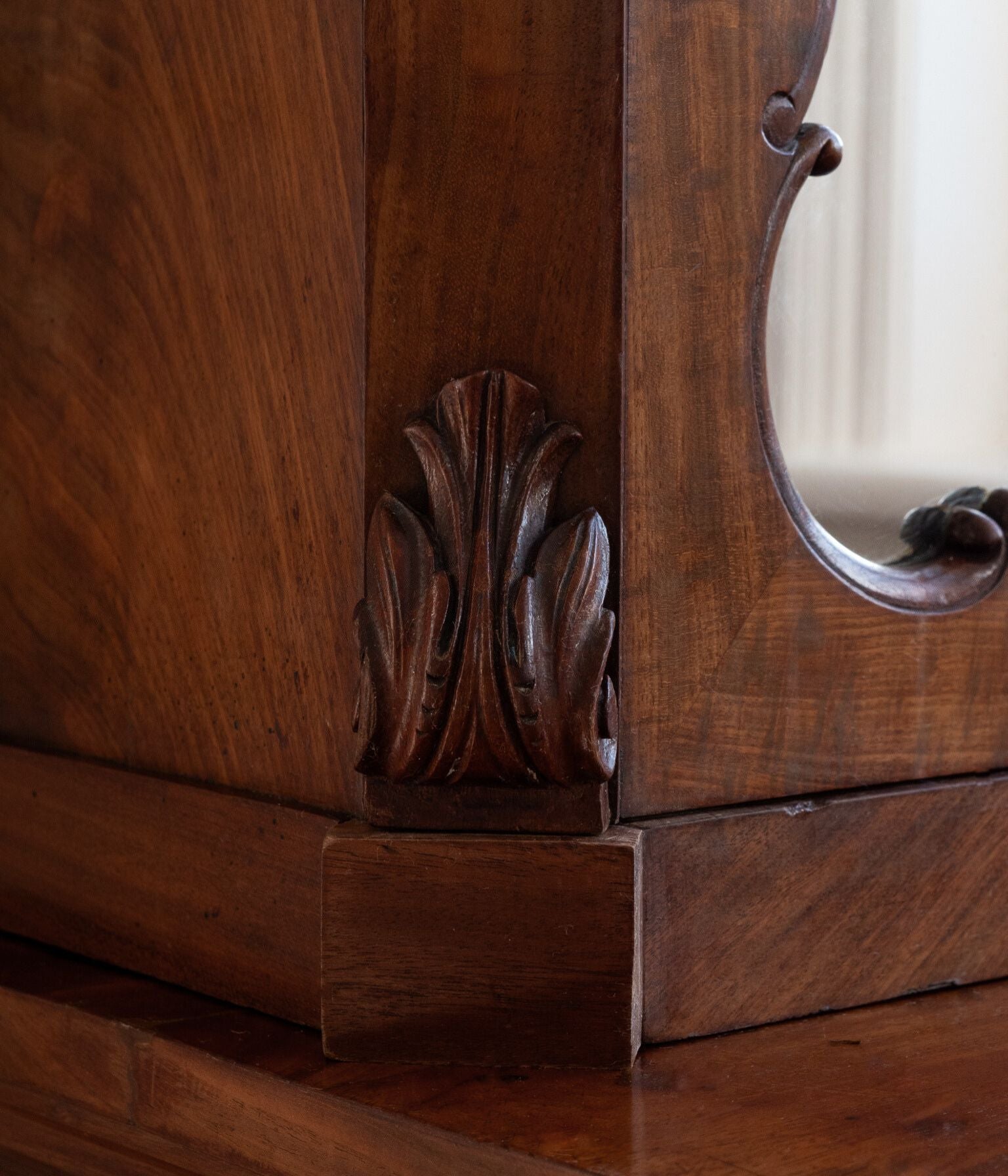 Late-19th Century Dutch Mahogany Secretaire Cabinet