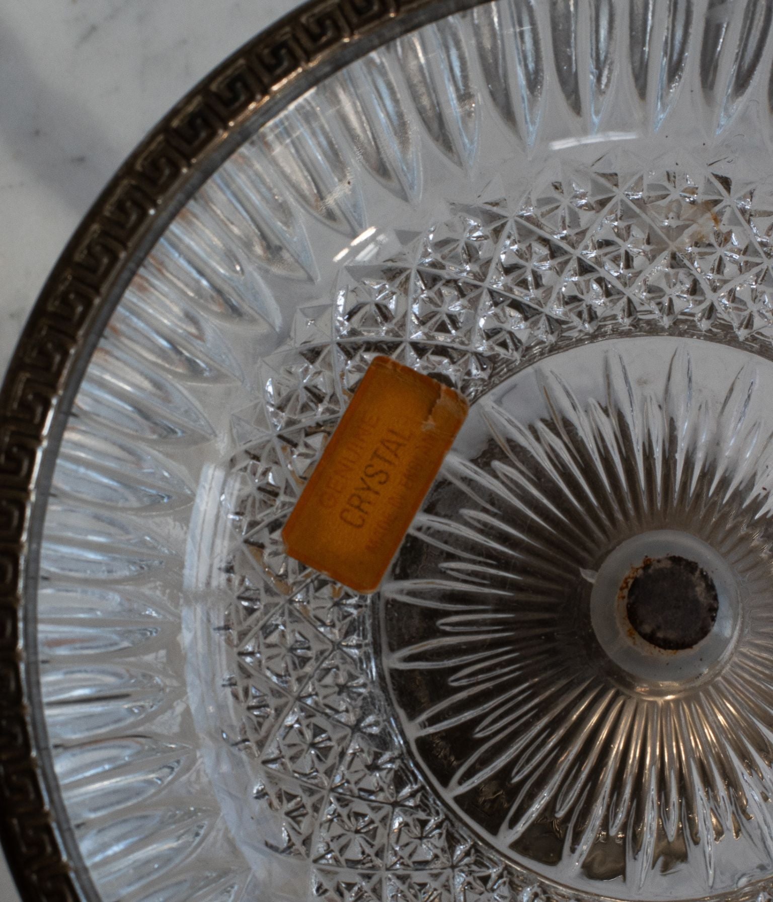 Early 20th Century Silver Plated and Cut Crystal Tazza