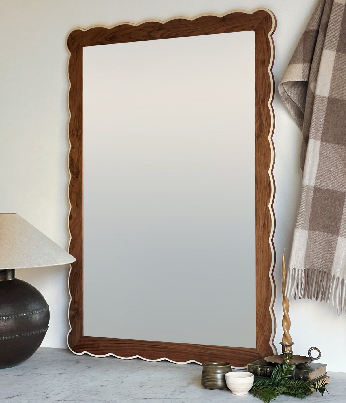 Santiago Scalloped Mirror — Medium Size