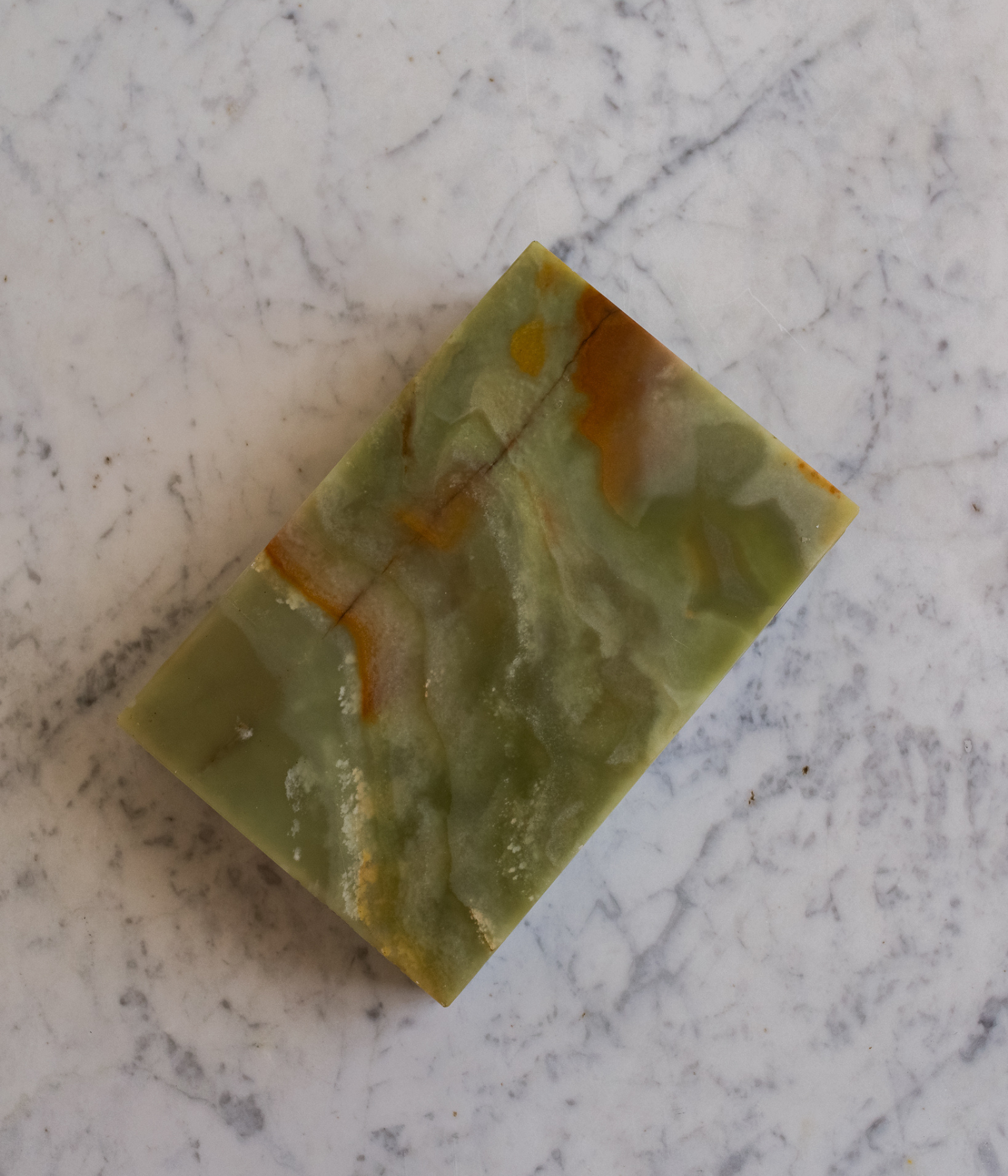 Vintage Italian Green Onyx Box