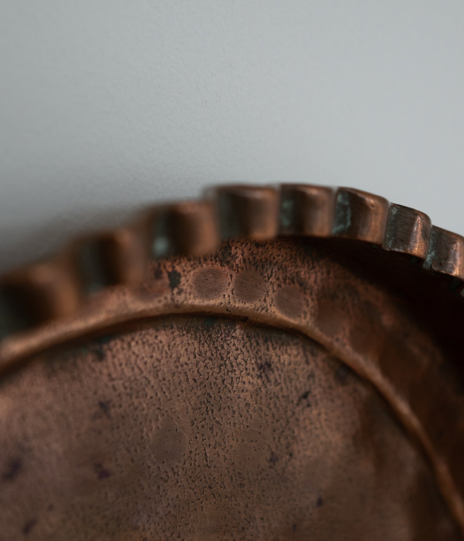 Antique Copper Serving Trays - Set of Two