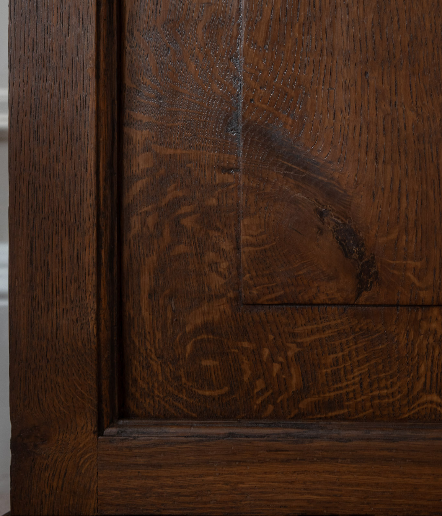 Victorian Solid Oak Glazed Display Cabinet