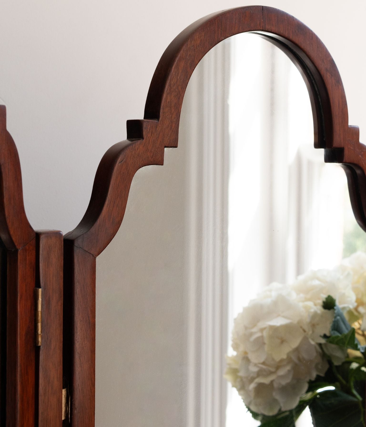 Vintage Mahogany Triptych Dressing Mirror