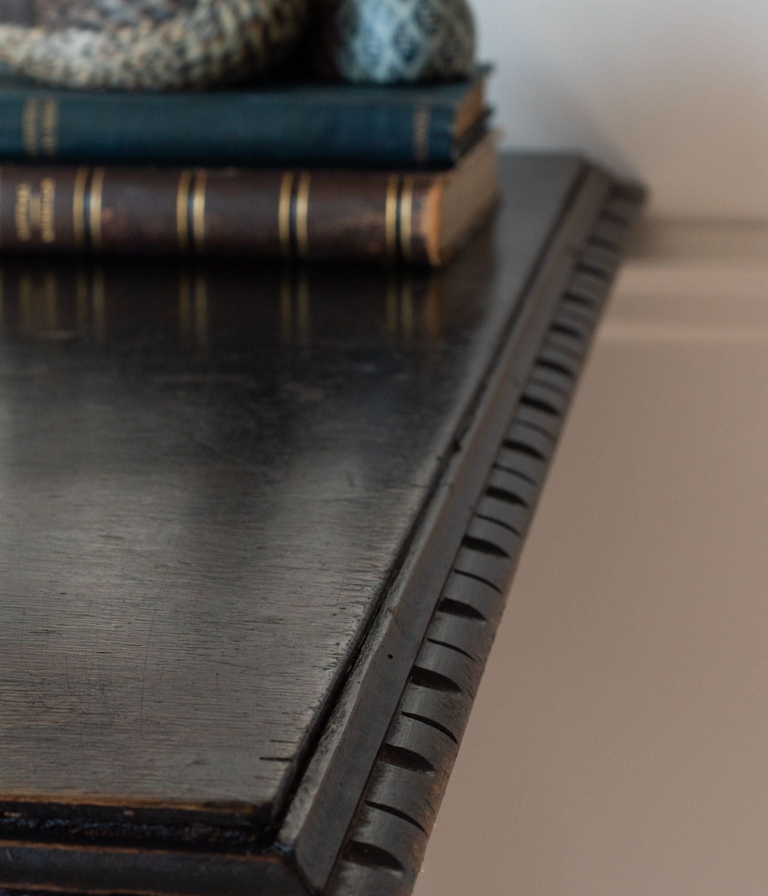 Spanish Ebonised Writing Table with Drawer, Early 20th Century