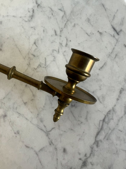 Antique Brass Faux Bamboo Wall Sconce Pair