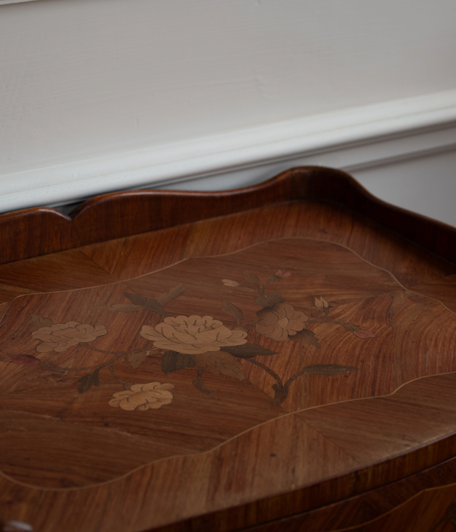 Pair Of Early 20th Century Louis XV Marquetry Bedside Tables