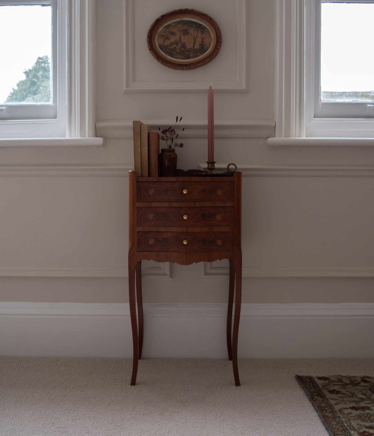 Pair Of Early 20th Century Louis XV Marquetry Bedside Tables