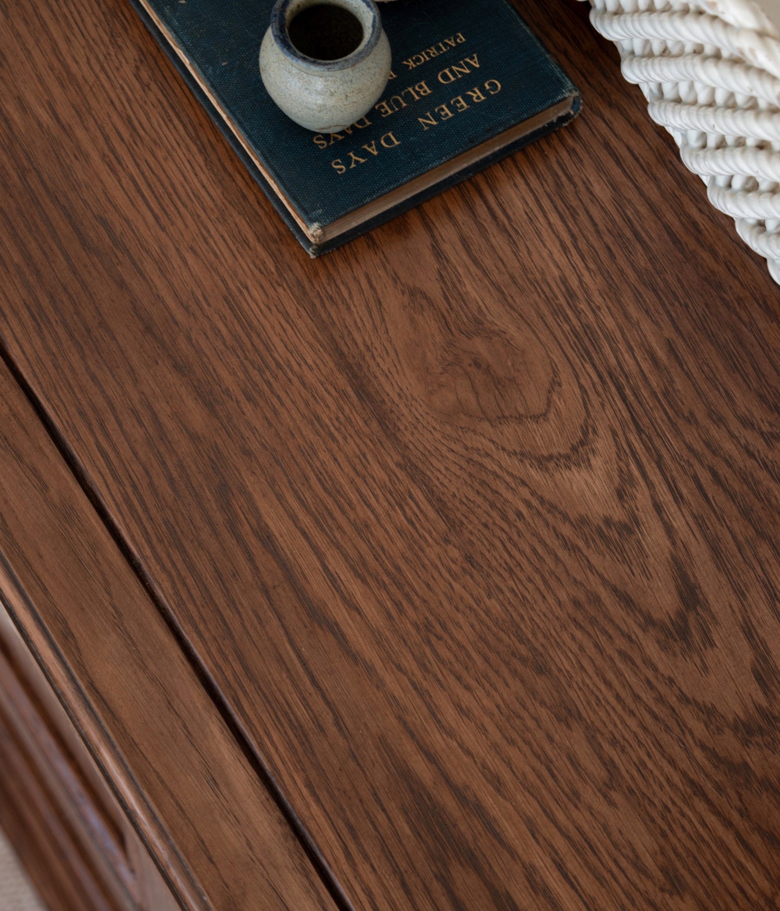 Antique Solid Oak Cabinet With Hand Turned Bobbin Legs