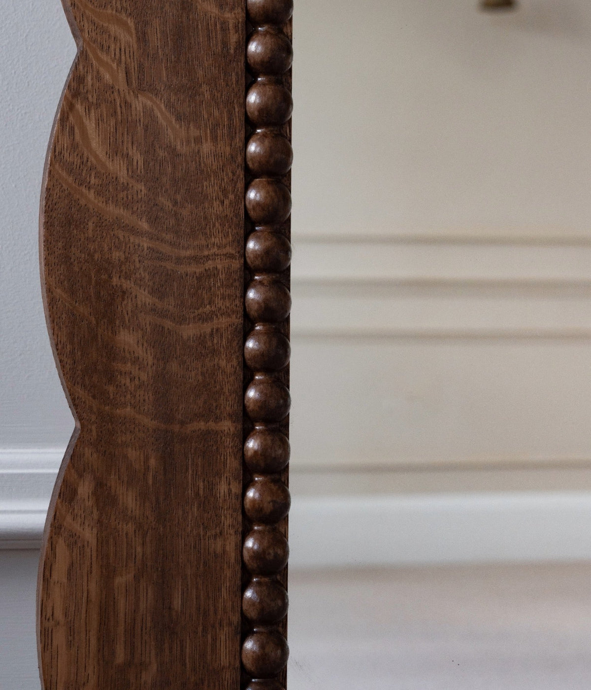 Bobbin trim detail on the Santiago Full-Length Mirror